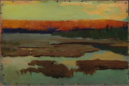 Maisema Lapista, kesäyö, by Gabriel Engberg