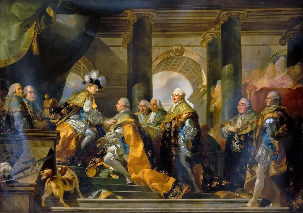 Louis XVI receives homage from the Knights of the Holy Spirit in Reims, June 13, 1775