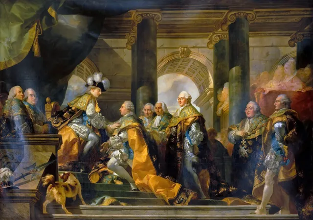 Louis XVI receives homage from the Knights of the Holy Spirit in Reims, June 13, 1775