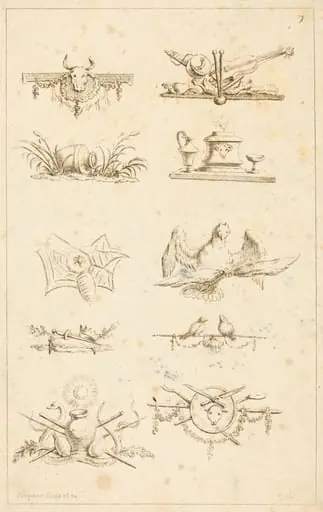 Designs for Tail-Pieces: pl. 7, by Gabriel Huquier