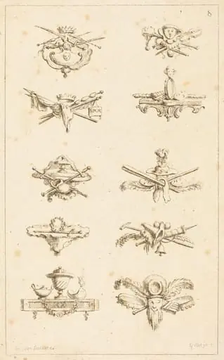 Designs for Tail-Pieces: pl. 8, by Gabriel Huquier
