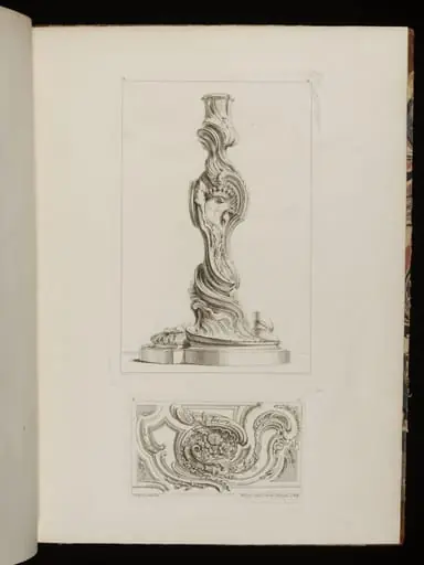 Dousieme livre des Oeuvres de J. A. Messonnier [<i>sic</i>] Livre de Chandeliers de Sculpture en Argent, by Gabriel Huquier