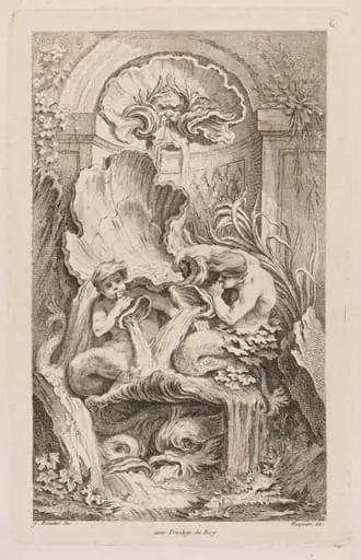 No. 6: Fountain with Two Tritons Blowing Conch Shells, by Gabriel Huquier