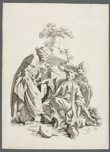 The Senses: Touch (after Boucher), by Gabriel Huquier