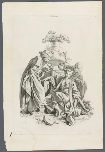 The Senses: Touch (after Boucher), by Gabriel Huquier