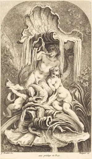 Triton and Nymph, by Gabriel Huquier