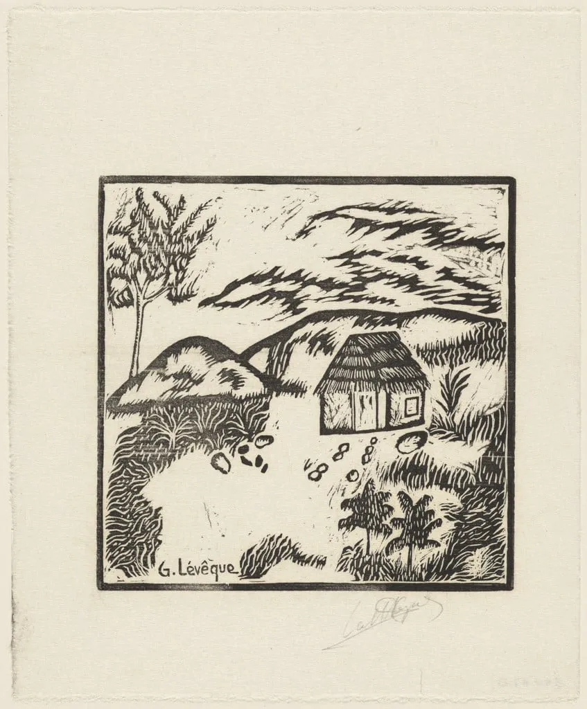 Untitled, by Gabriel Lévêque, ink, 1947
