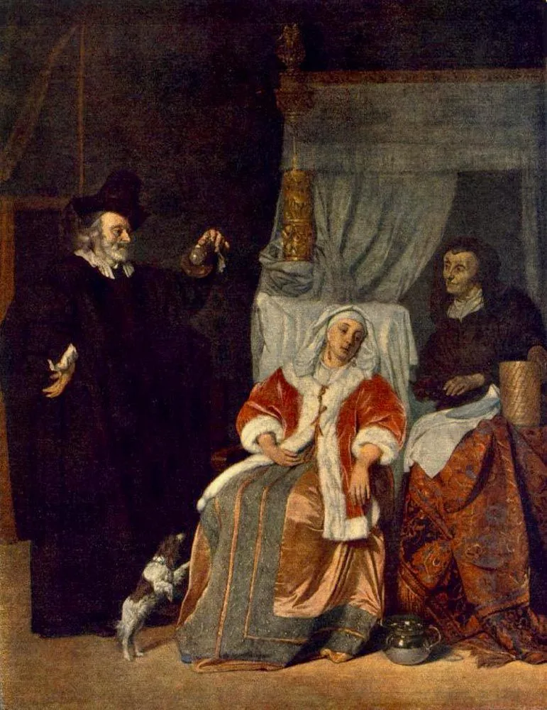 Doctor's Visit, by Gabriel Metsu, oil, 1660
