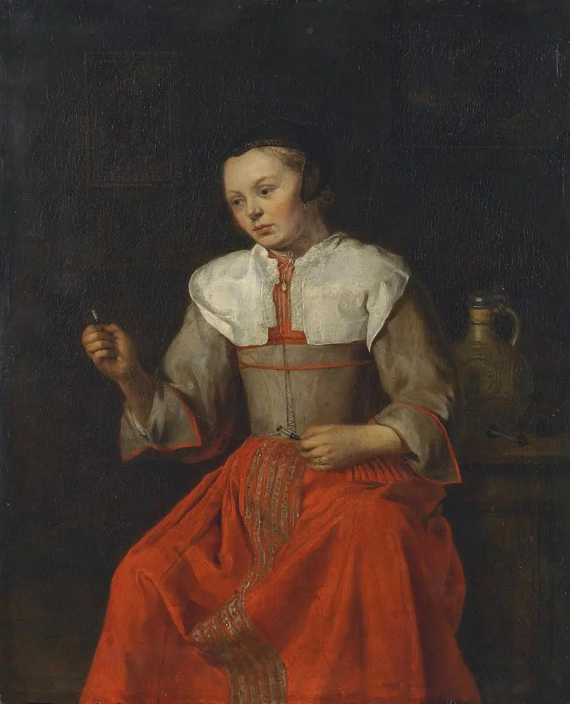 Lace-Maker, by Gabriel Metsu