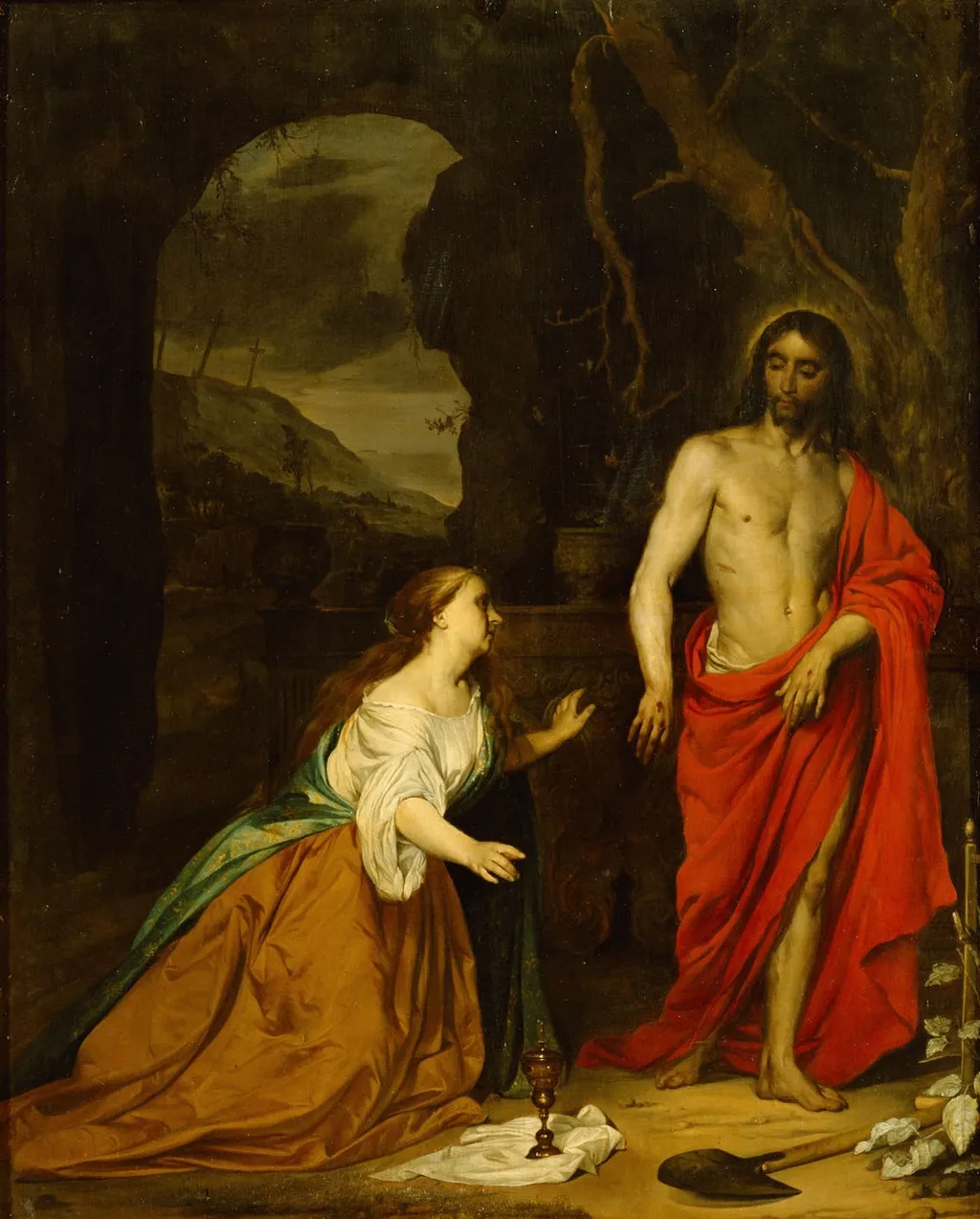 Noli me tangere, by Gabriel Metsu, oil, 1667