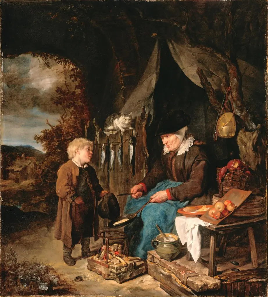 The Pancake Baker with a Boy, by Gabriel Metsu
