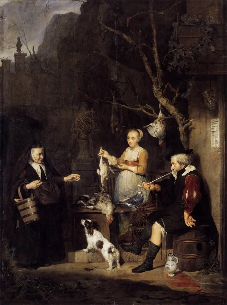 The Young Woman selling Poultry, by Gabriel Metsu
