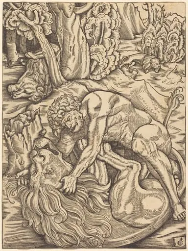 Hercules and the Nemean Lion, by Gabriel Salmon