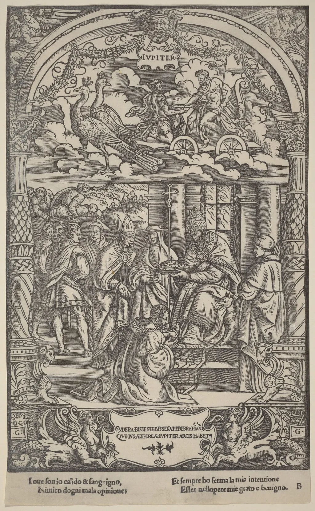 Jupiter, by Gabriele Giolito de' Ferrara, ink, 1534