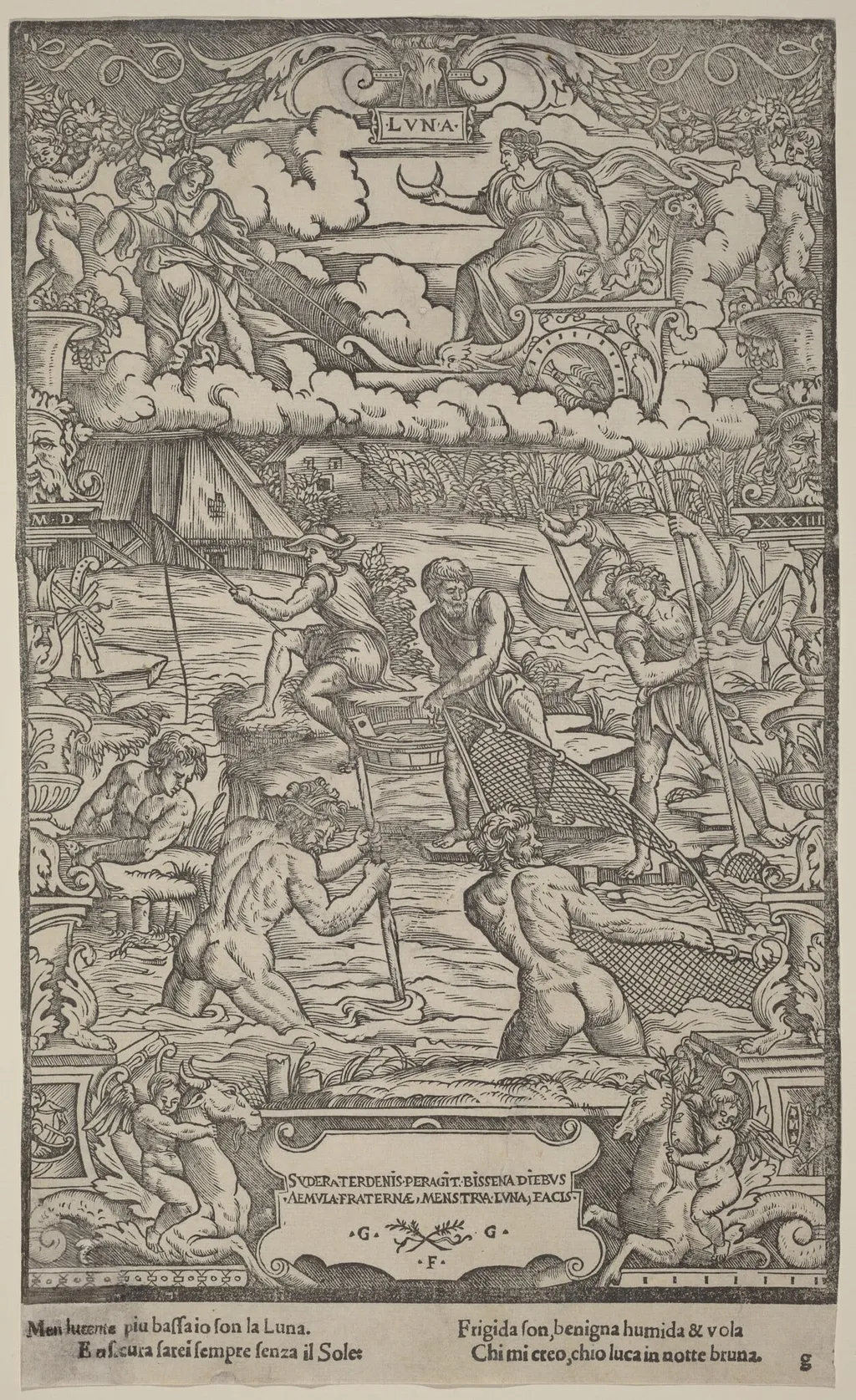 Moon, by Gabriele Giolito de' Ferrara, ink, 1534