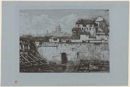 Ruines de l'Hôtel de Brentonvilliers, à la pointe de l'île Saint-Louis, by Gabrielle-Marie Niel