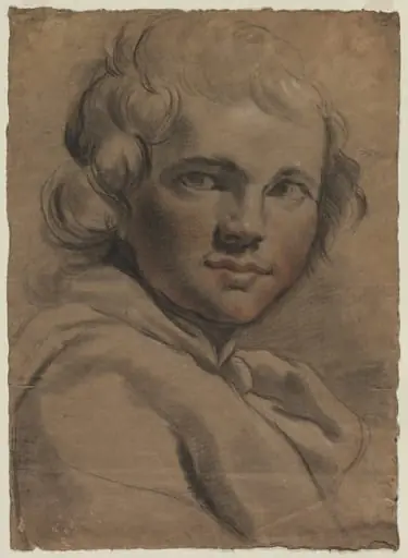 Head of a Young Man (recto), by Gaetano Gandolfi