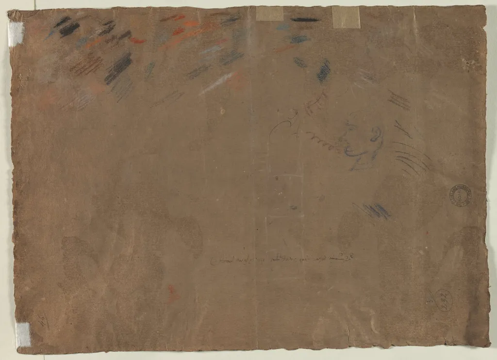 Sketch of a Head (verso), by Gaetano Gandolfi, 1784