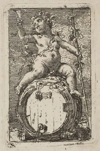 The Infant Bacchus Astride a Wine Barrel