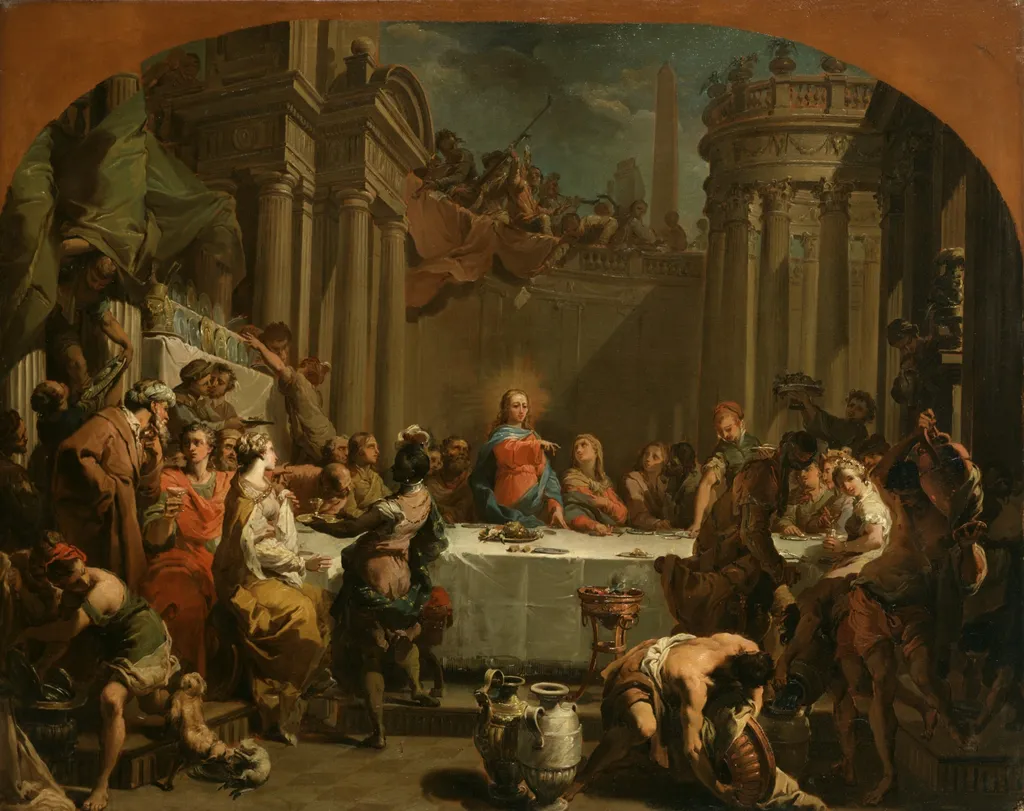 The Marriage at Cana, by Gaetano Gandolfi, oil, 1766