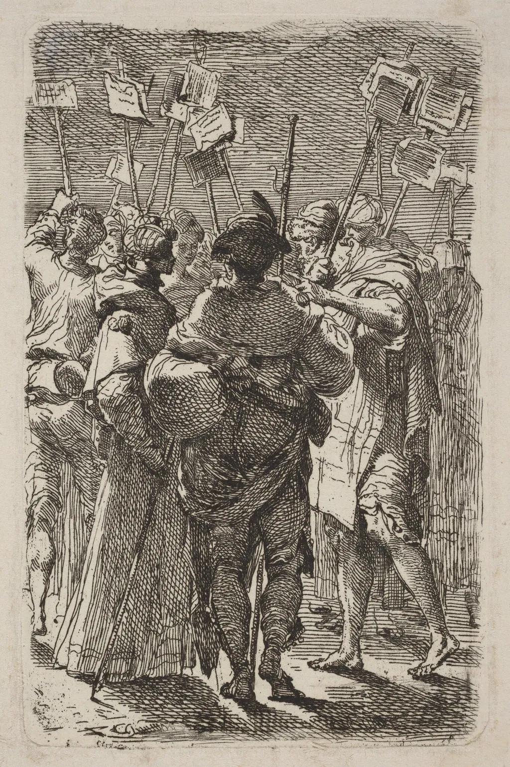 The Pilgrims, by Gaetano Gandolfi, ink, 1775