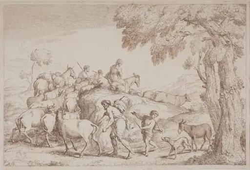 An Elderly Shepherd Seen from Behind, by Gaetano Zompini