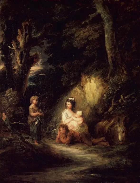 Halt of Traveling Peasants by a Woodside, by Gainsborough Dupont