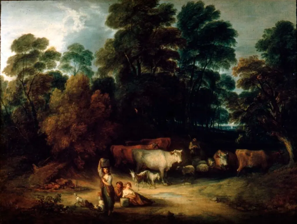Landscape with Milkmaids and Cattle, by Gainsborough Dupont