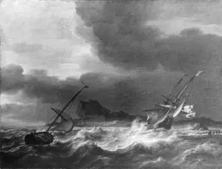 Gale off Rocky Coast