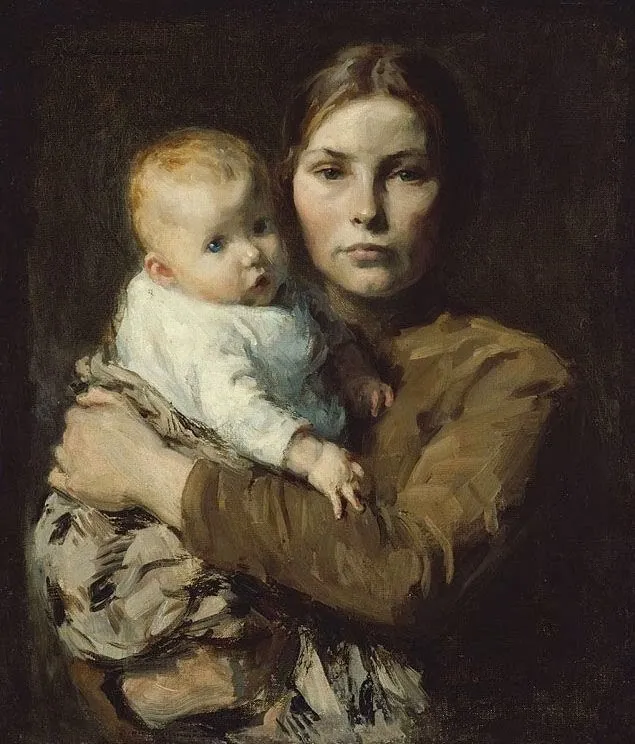 Mother and Child, by Gari Melchers, oil, 1906