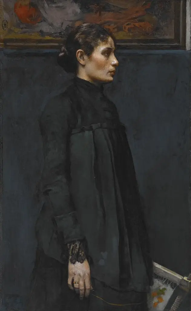 The Embroideress [Portrait of Mrs. Hitchcock], by Gari Melchers