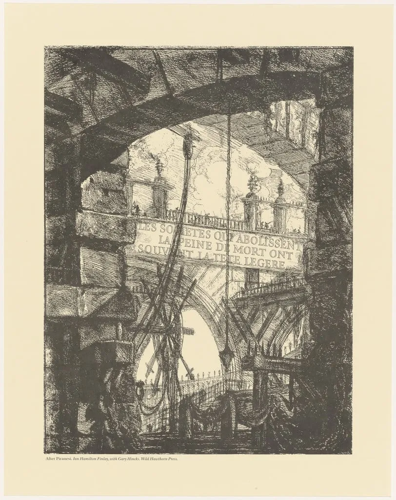 Untitled, by Gary Hincks Ian Hamilton Finlay, ink, 1992