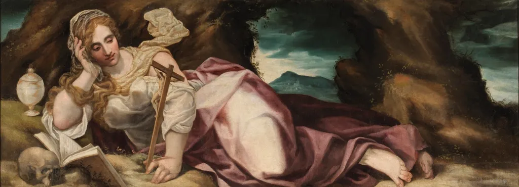 Penitent Magdalen, by Gaspar Becerra, oil, 1501