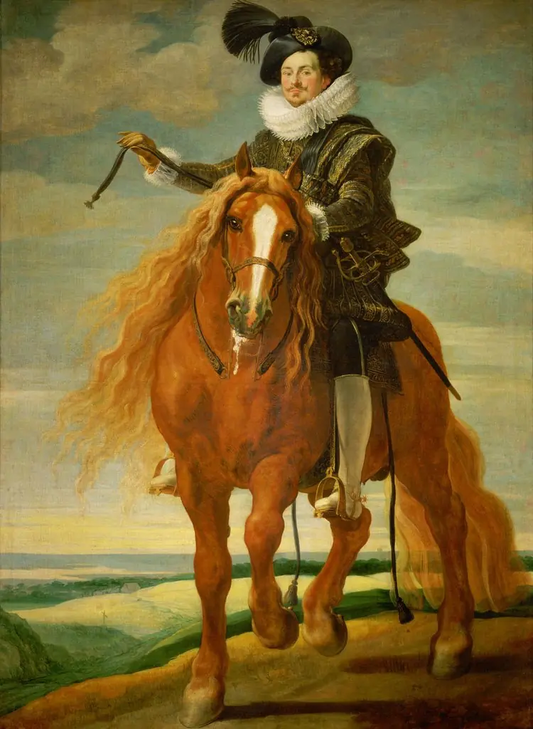 Equestrian portrait of Don Diego Messia Felipe de Guzmán, Marquis of Leganés, by Gaspar de Crayer
