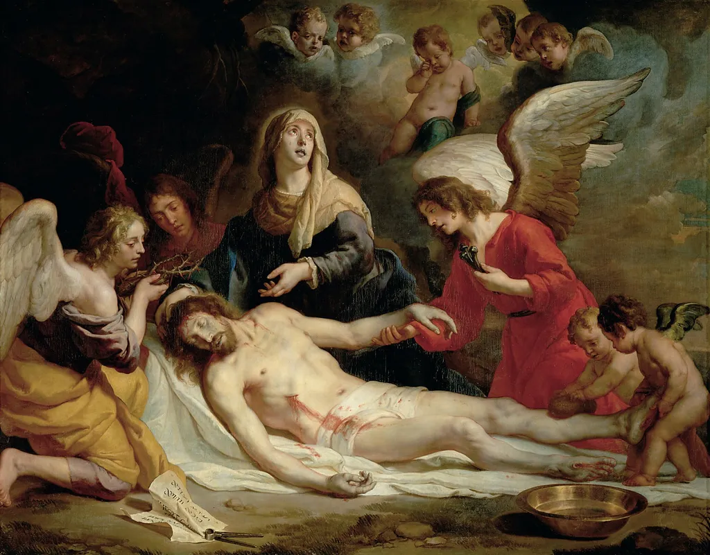 Lamentation, by Gaspar de Crayer, oil, 1650
