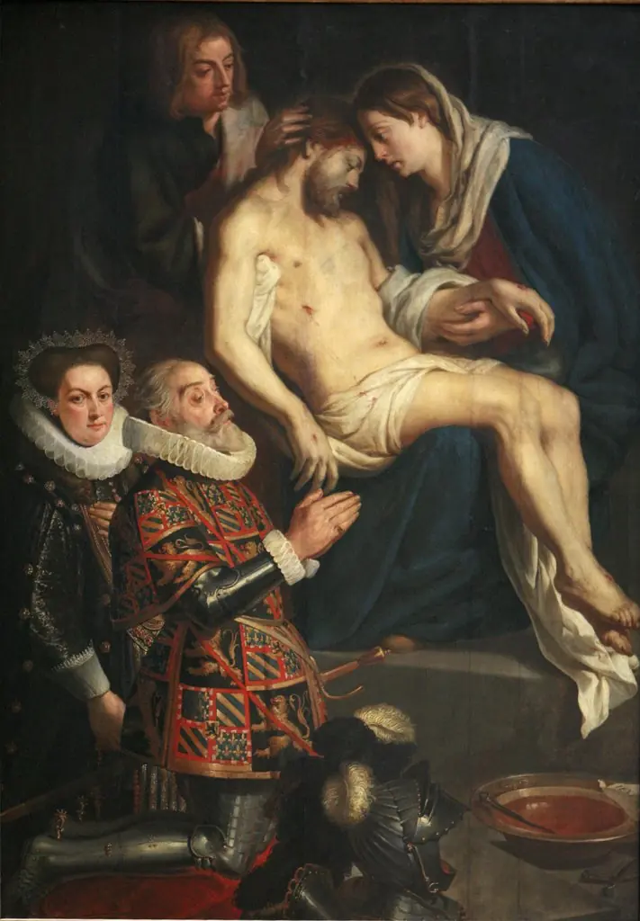 Pieta with portraits of Henry van Dongelberghe and wife, by Gaspar de Crayer