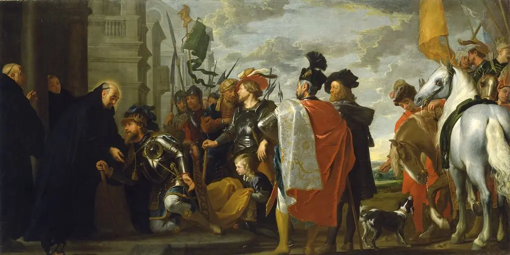 Saint Benedict receiving Totila, King of the Ostrogoths, by Gaspar de Crayer
