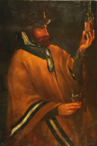 Gaucho con la ginebra, by Gaspar Palacio, 1870