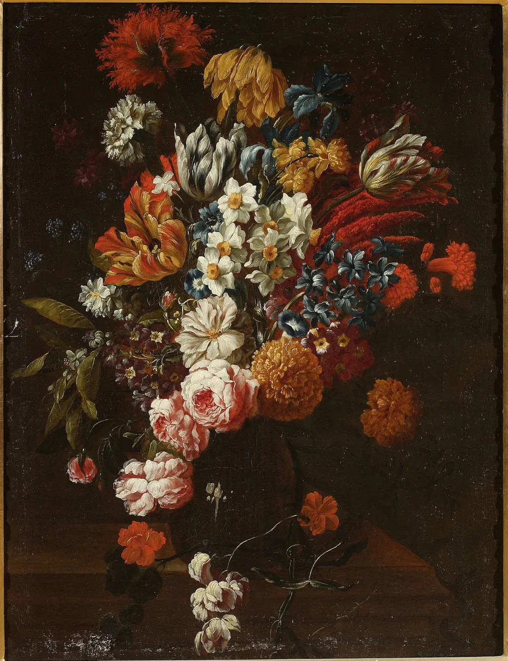 Bouquet of flowers, by Gaspar Peeter Verbruggen the Younger, oil, 1690
