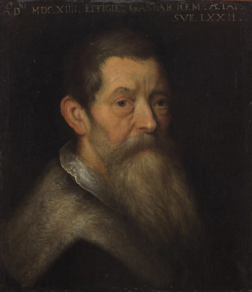 Self-portrait of Gapsar Rem (1542- c. 1617), by Gaspar Rem, oil, 1614