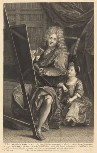 Antoine Coypel and His Son, by Gaspard Duchange