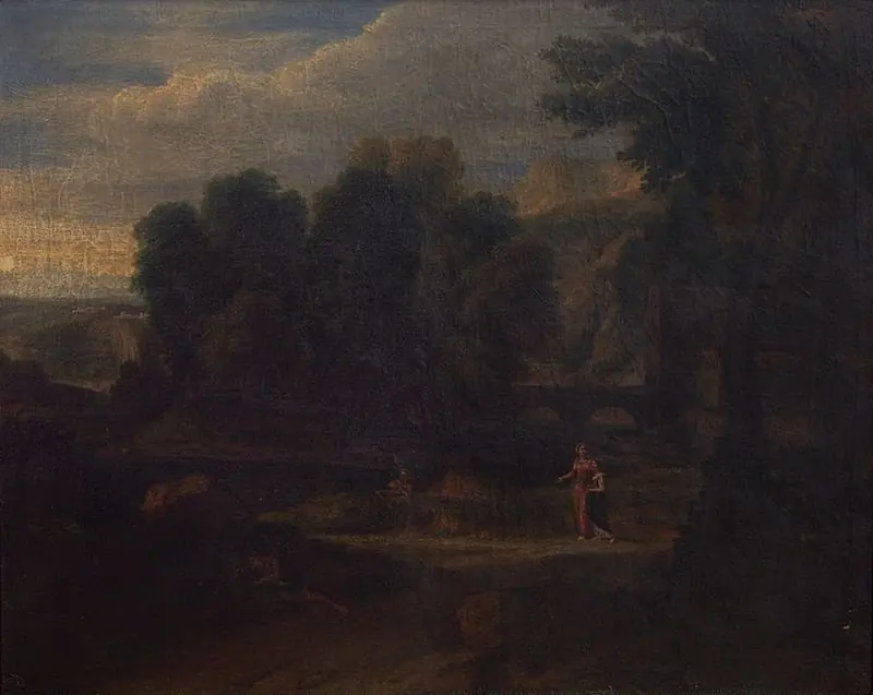 Arcadian landscape, by Gaspard Dughet