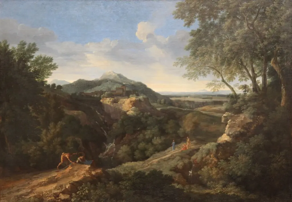 Mountainous Roman landscape, by Gaspard Dughet