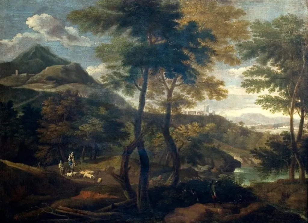 Peisaj italian, by Gaspard Dughet, 1655