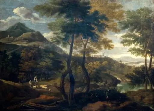 Peisaj italian, by Gaspard Dughet