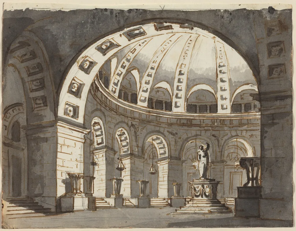 Stage Design, by Gasparo Galliari, ink, 1792