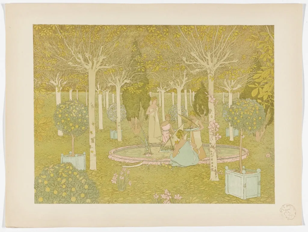 Untitled, by Gaston de Latenay, ink, 1897