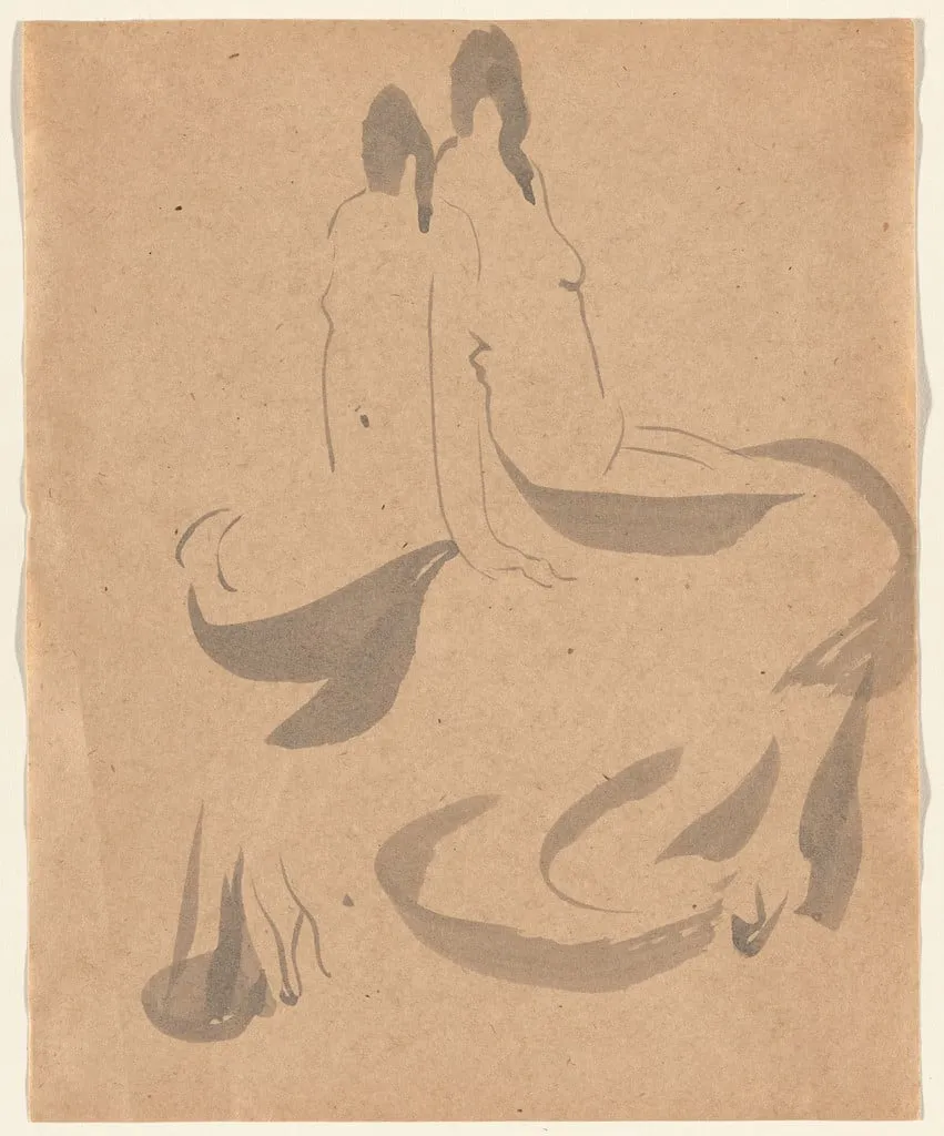 Untitled, by Gaston Lachaise, ink, 1908