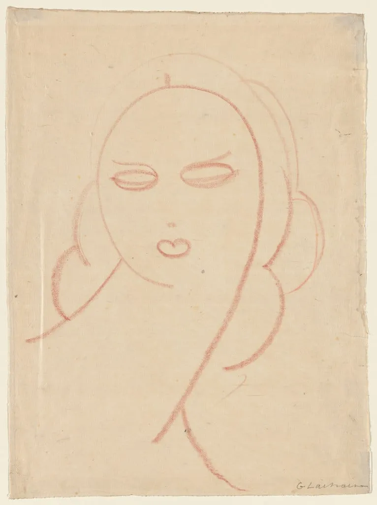 Untitled, by Gaston Lachaise, chalk, 1920