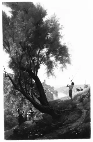 Gathering Olives at Tivoli, by François-Louis Français